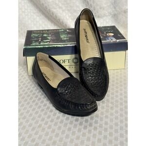Soft Spots Loafer Style Slip-On Shoes Sz.9.5N Leather Pre-Loved Good Condition